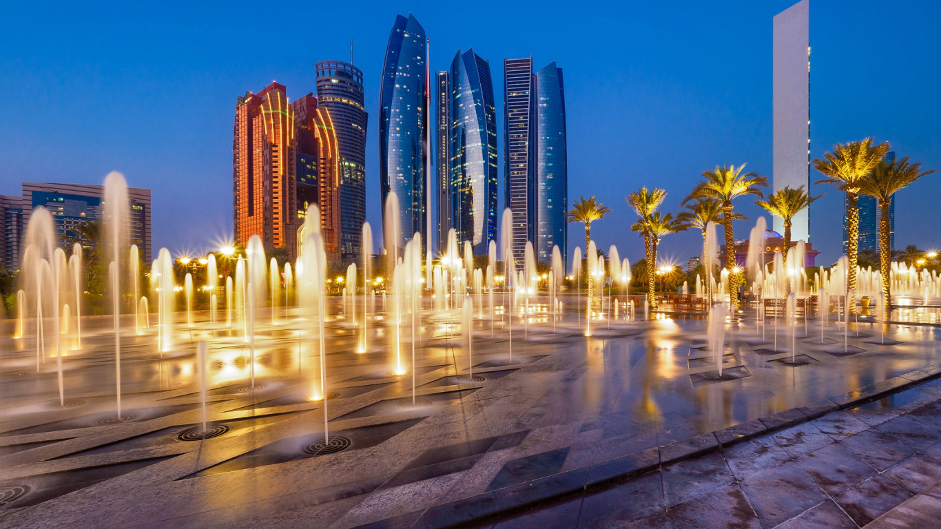 abu dabi oae fontan doma neboskreb