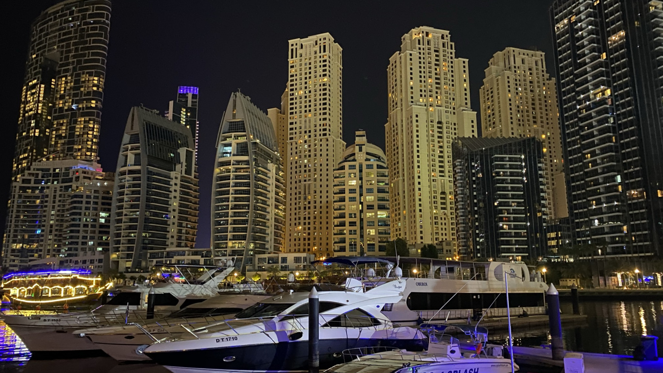 161862 dubaj dubaj_marina gorodskoj_pejzazh neboskreb noch 1366x768 1